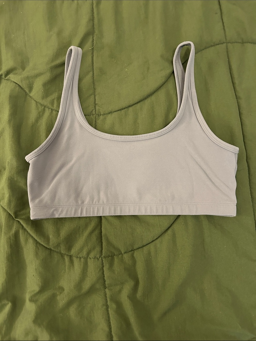 Aritzia Scoop-Neck Bralette in Light Gray Blue